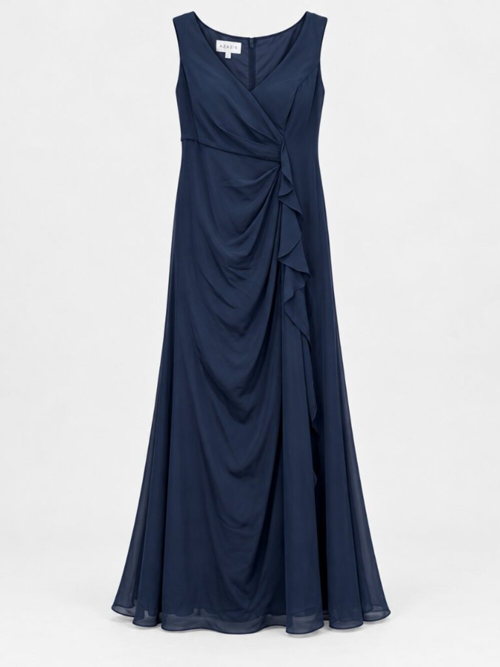 NWT Azazie Manuella Navy Gown & Matching Duster – Size A16